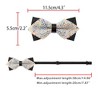 INSPIRE CHIC Men's Diamond Pre-tied Adjustable Neck Tie Fashion Bow Tie for Wedding Party Business - 3 of 4