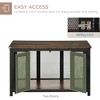 Munora - 35.5 Inch Furniture Style Dog Crate with Openable Top - End Table Pet Kennel for Small Dogs - Brown & Black - 2 of 4