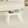 NicBex Cream White Coffee Table with Cloud Shape,Funky Minimalist Tea Table,Center Table for Living Room - 2 of 4