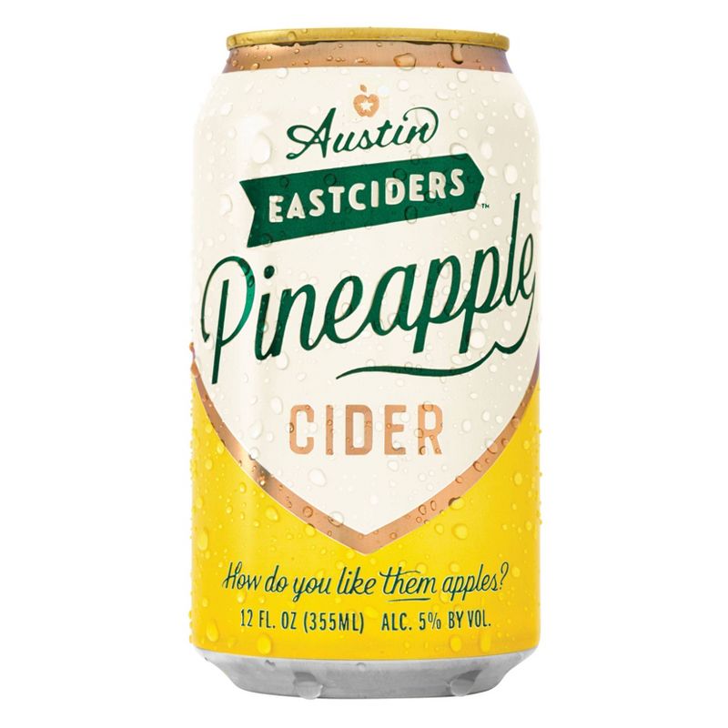 Austin Eastciders Pineapple Hard Cider - 6pk/12 fl oz Cans, 2 of 4