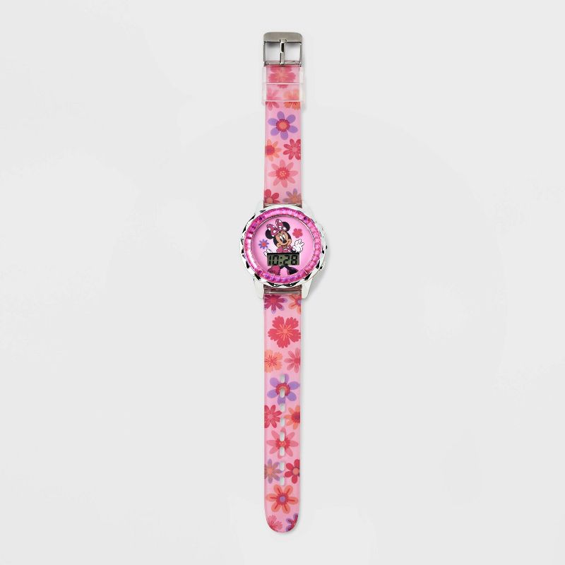 Girls&#39; Minnie Mouse LCD Watch - Pink, 3 of 6