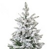ChicFurnit Artificial Trees 8FT Christmas Tree Stands Snow Flocked Christmas Tree Holiday Decorate Tree for Home Party, White, 47.2"*47.2"*94.4" - 3 of 4