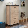 Okak 5-Drawer Wooden Dresser Modern Storage Chest Versatile for Bedroom/Office - 2 of 4