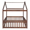 Racxily House Bed Frame, Wooden Fenced Design for Kids & Teens - 2 of 4