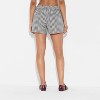 Women's Seersucker Plaid Flannel Boxer Shorts - Navy Blue - 3 of 3