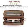 FATMOON Women’s Double Zipper RFID Blocking Large Capacity Wristlet Wallet - Lightweight Clutch Purse for Travel,Shopping & Daily Use - 4 of 4