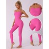 Allegra K Women's Workout No Show Bodycon One Piece Spaghetti Strap Body Shapers - 3 of 4
