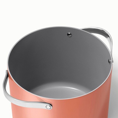 Perracotta 12 Qt Ceramic Coated Stock Pot with Lid