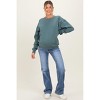 Pinkblush Navy Blue Lightly Distressed Maternity Straight Leg Jeans - 2 of 4