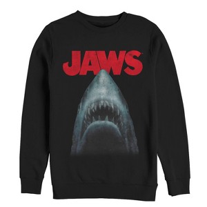 Men's Jaws Shark Teeth Poster Sweatshirt - 1 of 3