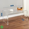Acrylic Coffee Table, U-Shaped Clear Acrylic End Table, 32 * 15.8 * 16.3in for Living Room, Courtyard - 2 of 4