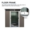 6FT x 5FT Metal Storage Shed with Lockable Sliding Door Outdoor Storage House Sun Protection Metal Shed for Backyard Garden Patio Steeple - 2 of 4