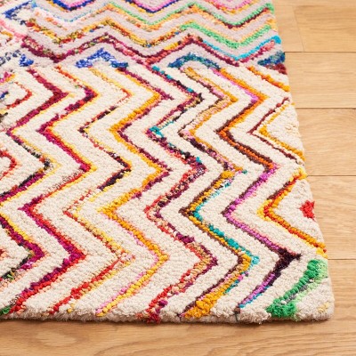 Vibrant Multicolor Hand-Tufted Wool & Cotton 8' x 10' Area Rug