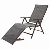 2pc Outdoor Aluminum Adjustable Chaise Lounges - Black/Gray - Crestlive Products: Foldable, Weather-Resistant, No Assembly Required - 4 of 4