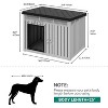 Plastic Dog House Outdoor Indoor Dog Kennel with Liftable Roof & Good Black/Gray - 4 of 4