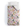 Queen/Full Ninola Design Artful Little Flowers Summer Comforter Set - Deny Designs: Microfiber, 300 Thread Count, 3-Piece Set - 2 of 3