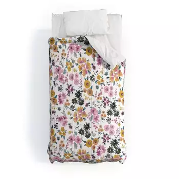 Deny Designs Joy Laforme Full/queen Summer Garden Mini Leaf Comforter ...