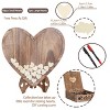 Artloge Creative Wooden Heart Shape Wedding Guest Book Heart-Shape Party Guest Sign in Book Frame with 88pcs Heart Notes & Storage Box - 4 of 4