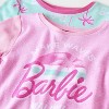 Toddler Girls' 4pc Cotton Snug Fit Barbie Pajama Set - Pink - 3 of 4