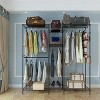Portable 4 Rows Clothes Rack with 7 Layers Shelves Garment Rack Wardrobe Closet Rack - 2 of 4