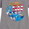 Girls' - Hot Wheels - Racing USA Graphic Short Sleeve Fleece Dress - 2 of 4