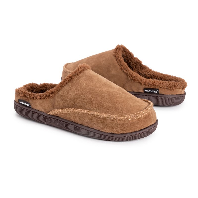 MUK LUKS Men's Faux Suede Clog Slippers, 5 of 10