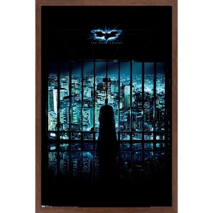 Trends International DC Comics - The Dark Knight - Batman View Of The City Framed Wall Poster Prints - 1 of 4