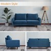Velvet Loveseat Mid-Century Modern Sofa Tufted Couch with Wooden Legs for Living Room - 4 of 4