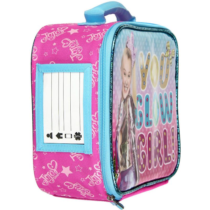 Jojo Siwa You Glow Girl Soft Kit Insulated Lunch Box Cooler Pink, 4 of 5