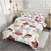 Boersma Mushroom Bedding Set, Botancial Fungus Comforter, Cute Mushroom Plants Quilt with 2 Pillowcases for Room Decor - 2 of 4