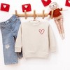 The Juniper Shop Embroidered Hand Drawn Heart Toddler Graphic Sweatshirt - 2 of 3