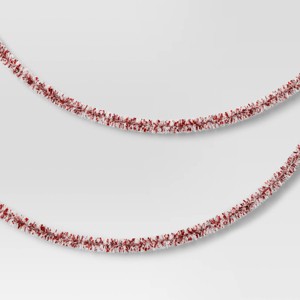 10' Christmas Tinsel Garland Mega Wide Cut Red and Narrow Cut White - Wondershop™ - 1 of 3