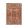 Orange Copper And Terra Cotta Oriental Washable Indoor Outdoor Area Rug - 3 of 4