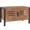 PawHut Cat Litter Box Enclosure with Tall Legs, Hidden Litter Box Furniture Cabinet with Scratching Board, Dark Brown, 31.5"L x 17.7"W x 19.7"H - 4 of 4