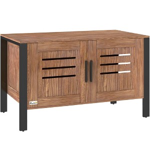 Cat Litter Box Enclosure with Tall Legs, Scratching Board, 31.5"L x 17.7"W x 19.7"H - 1 of 4