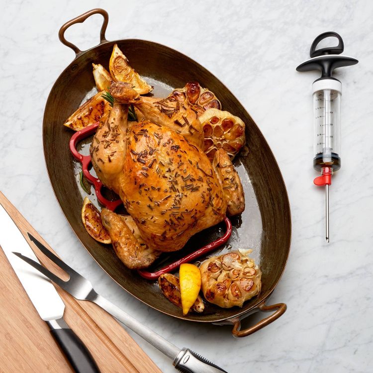 OXO Flavor Injector for Meat &#38; Poultry: Turkey Marinade Syringe, Dishwasher-Safe, Black, 2 oz Capacity, 6 of 6