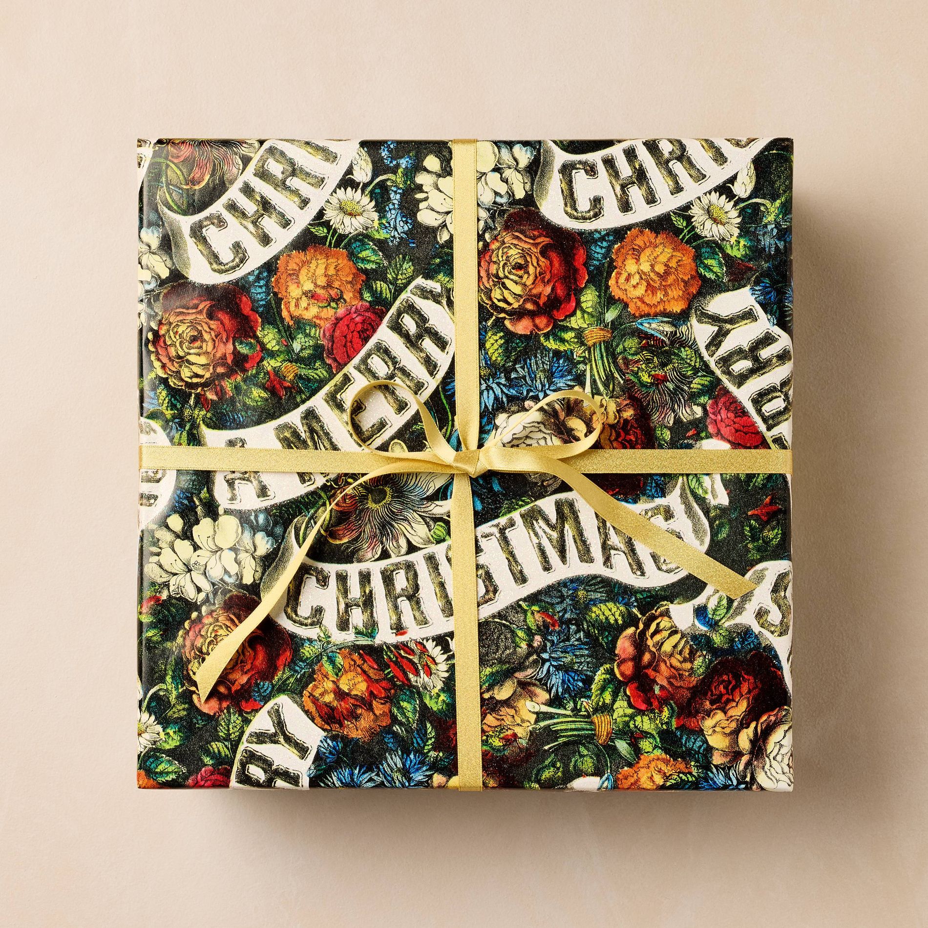 John Derian for Target Premium Gift Wrap Merry Christmas Floral