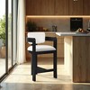 Meridian Furniture,Sacha Cream Velvet Stool - 2 of 4