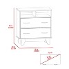 NicBex 2 Drawers Dresser for Bedroom with 2 Open Shelves,Chest of Drawers with White Metal Handle,Storage Dressers for Bedroom - image 3 of 4