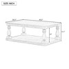 Sapphtopaz Retro Modern Coffee Table with Vase Column Legs, Pine Veneer Center Table with Vase Column Legs, Vintage Living Room Table - 2 of 4