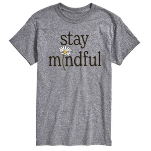 Men's - Instant Message - Stay Mindful Flower Short Sleeve Graphic T-Shirt - 1 of 4