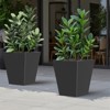 Wooakway Outdoor/Indoor/Decor/Garden Large Tall Metal Planter Pots Planter Boxes Cachepots Nursery Pots - 2 of 4