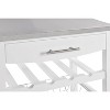 MaseiKar Mobile Rolling Kitchen Island Trolley Serving Cart with Underneath Drawer & Slide-Out Wire Storage Basket - 3 of 4