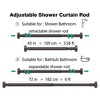 LunaLulinlk Bronze Shower Curtain Rod,43''-72'',Never Rust,Never Slip,No Drill,Tension Metal Rod - 4 of 4