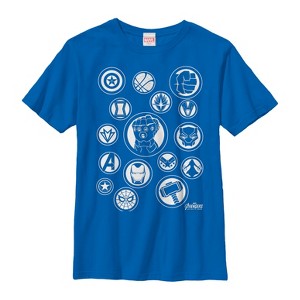 Boy's Marvel Avengers: Avengers: Infinity War Character Badges T-Shirt - 1 of 4