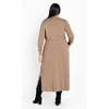 Women's Plus Size Goldie Cardigan - taupe | CITY CHIC - 3 of 4