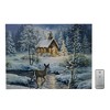 Lumabase Battery Operated Lighted Wall Art with Remote Control Winter Woods - 2 of 4