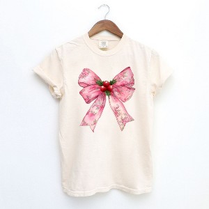 Simply Sage Market Women's Coquette Holly Short Sleeve Garment Dyed Tee - 1 of 4