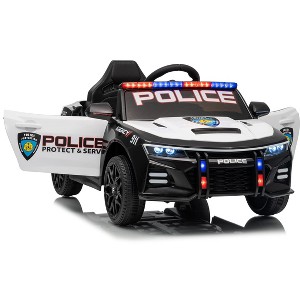 Jojoka Police Car Ride on Electric Car for Kids, Battery Powered Ride-on Toys Cop Cars with Remote Control, Emergency Alert Tones - 1 of 4