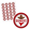 Big Dot of Happiness Western Hoedown - Wild West Cowboy Party Circle Sticker Labels - 24 Count - 2 of 4